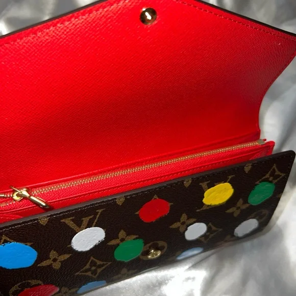 Louis Vuitton Sarah long snap wallet Painted Dot Yayogi Kusama cruise collection - Picture 10 of 14